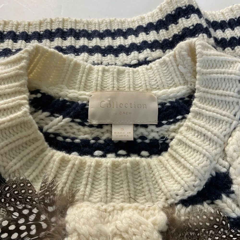 J. Crew Collection Merino‎ Wool Feather Front Sweater